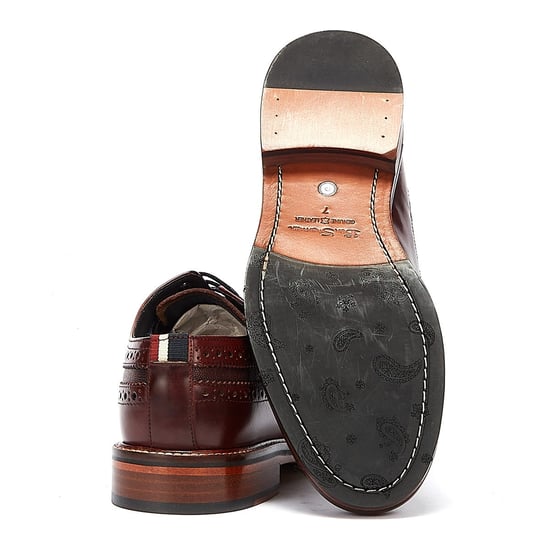 Ben Sherman Archie Brogue Mens Burgundy Shoes - Image 4