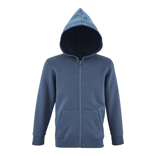 SOLS Childrens/Kids Stone Full Zip Hoodie (Slate Blue) - Image 1