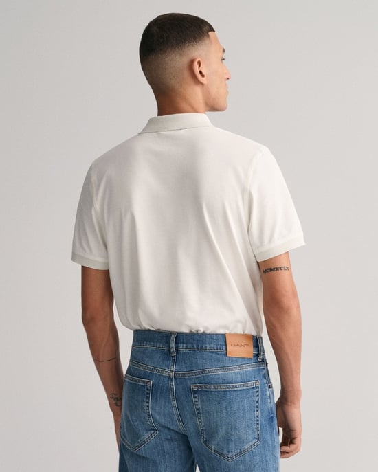 Gant Regular Fit Contrast Pique Rugger Polo Blanco - Image 2