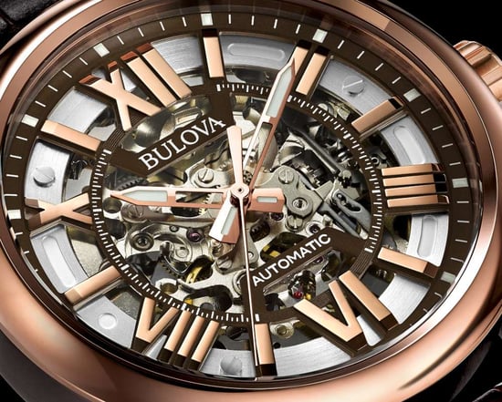 Bulova Automatic Men's Brown Watch 98A165 - Image 4