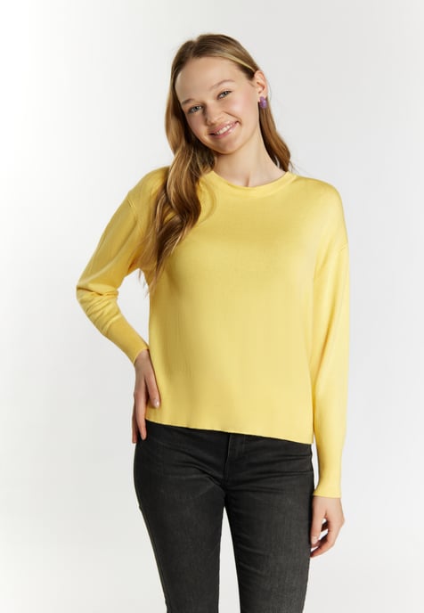 Mymo Knitted pullover women light yellow - Image 3