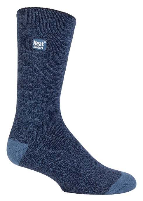 Heat Holders Lite - 3 Pair Multipack Mens Insulated Thermal Socks for Winter | Thin & Warm Socks for Dress Socks - Blue - Image 1