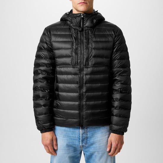 Men's C.P. Company D.D. Shell Goggle Down Jacket in Black - Image 1