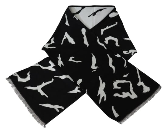 Bufanda Unisex de Lana en Negro y Blanco de Givenchy, Caliente para Invierno, Chal para Hombre - Image 4