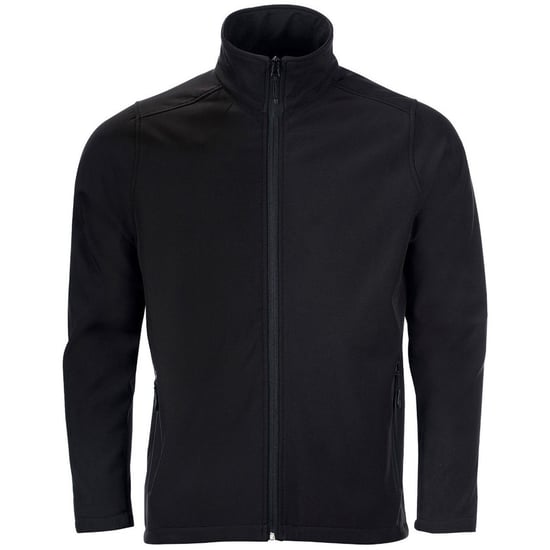 SOLS Mens Race Full Zip Water Repellent Softshell Jacket (Black)