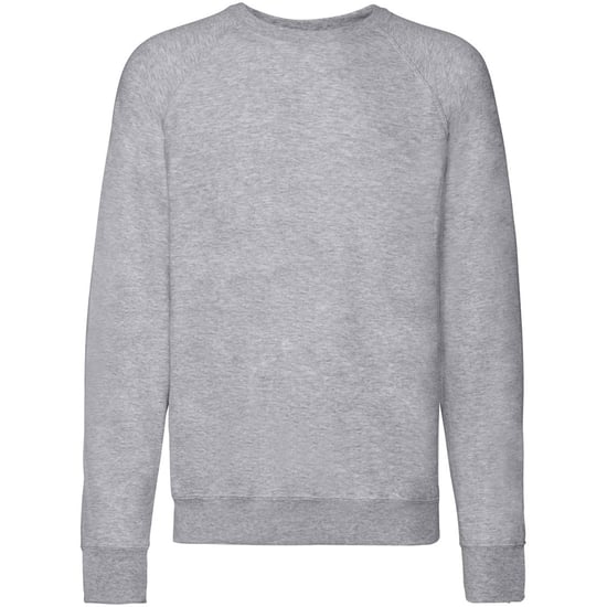 Fruit Of The Loom Mens Lightweight Raglan Sweatshirt (240 GSM) (Heather Grey) - Image 2
