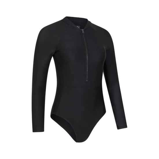 Mountain Warehouse Womens/Ladies Surfer Long-Sleeved One Piece Swimsuit (Jet Black) - Image 4