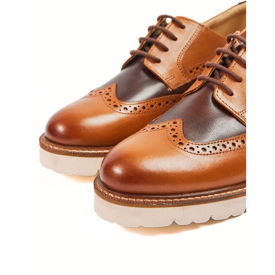 Pod Kortney Leather Women's Tan Multi Brogues Shoes - Image 5