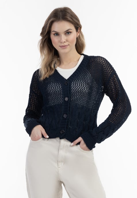 DreiMaster Vintage Wide Mesh Cardigan - Image 2