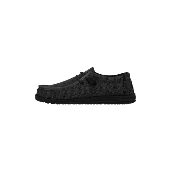 HEYDUDE Wally Sox Faux Suede Men's Micro Total Black Boat Shoes - Image 6