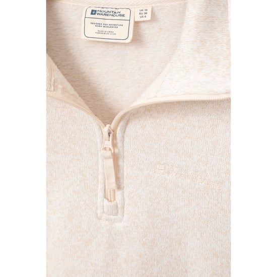 Mountain Warehouse Womens/Ladies Idris Half Zip Fleece Top (Beige) - Image 2