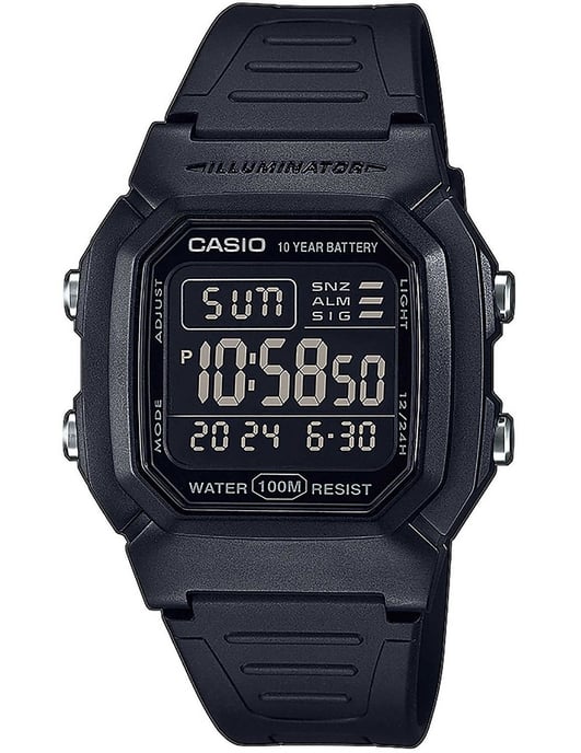 Casio Casio Collection Men's Black Watch W-800H-1BVES - Image 1