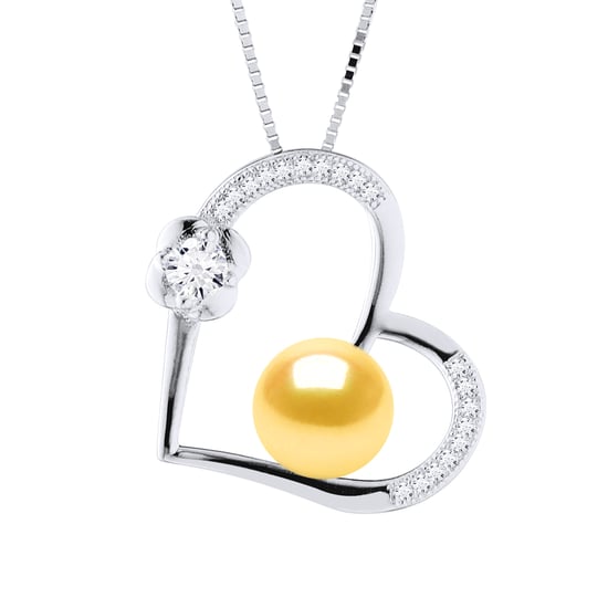 LOVE necklace Freshwater Pearl 8-9mm Golden 925