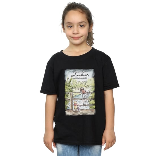 Disney Girls Winnie The Pooh Adventure Cotton T-Shirt (Black)