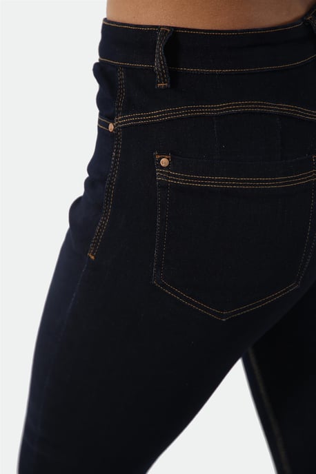 Vaqueros ajustados de cintura alta con forma mágica para mujer en azul índigo - Image 5