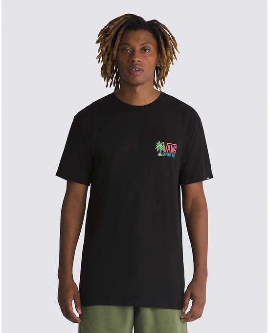 VANS Palm Lines Short Sleeve T-Shirt in Black - Image 3
