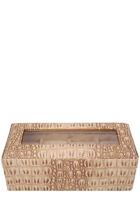 Embossed Leather Ladies Watch Box