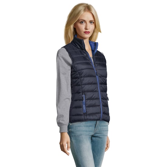SOLS Womens/Ladies Wave Lightweight Body Warmer (Navy) - Image 3