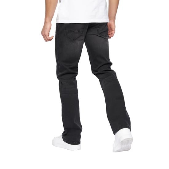 Crosshatch Mens Winsbury Bootcut Jeans (Black Wash) - Image 2