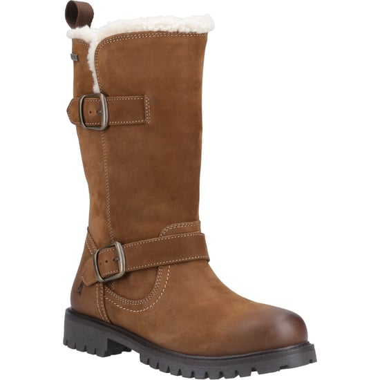 Hush Puppies Winnie Leather Women's Tan Boots - Image 1