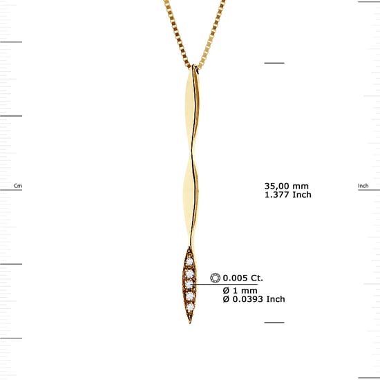 DIADEMA - Necklace with Diamonds - Yellow Gold