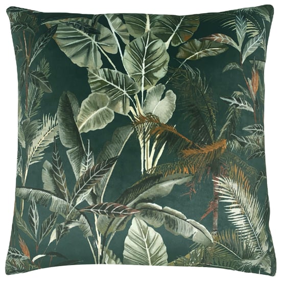 Funda de cojín impresa tropical con hojas Kibale de Evans Lichfield - Image 1