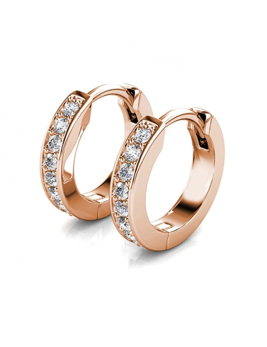 Conjuntos de aros circulares - Oro rosa y cristal - Image 6