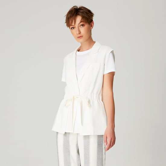 Waistcoat with drawstring - Image 1