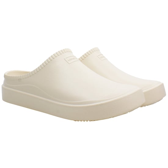 Hunter In/Out Bloom Algae Unisex White Clogs