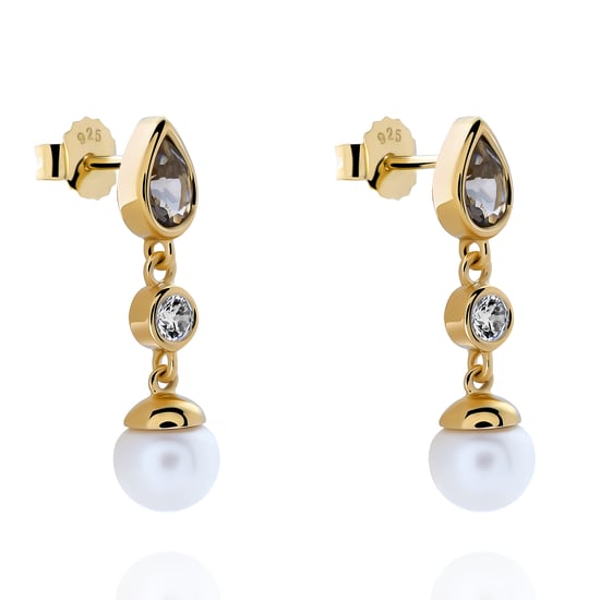 Orphelia 'Lylou' Women's 925 Sterling Silver Drop Earrings - Gold ZO-7498/G - Image 4