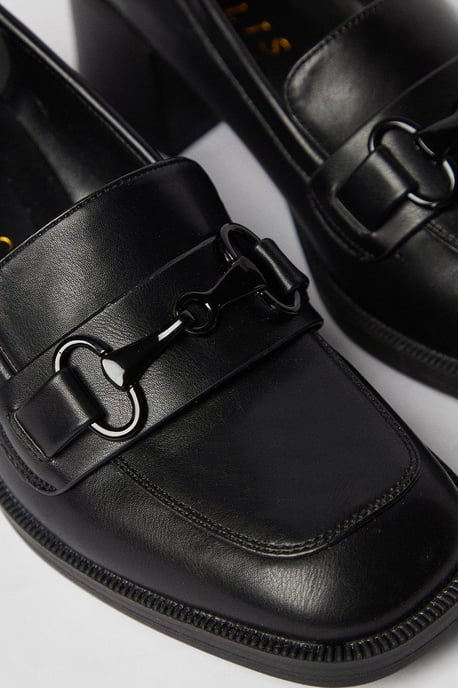 Lolita High Block Heel Snaffle Detail Loafer - Image 4