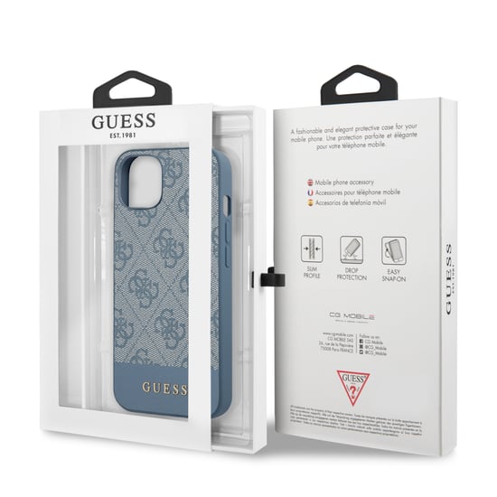 Guess PC/TPU 4G PU Stripe Metal Logo Phone Case