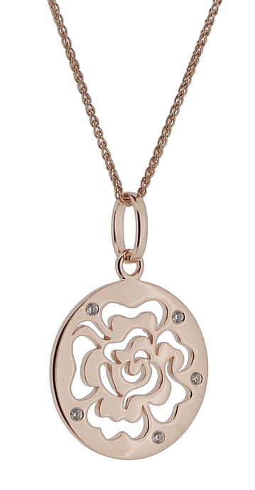 Orphelia 'Fiore' Women's 925 Sterling Silver Chain with Pendant - Rose ZH-7079/1