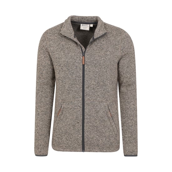 Mountain Warehouse Mens Idris III Full Zip Fleece Jacket (Beige) - Image 4