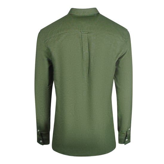 Camisa de cambray verde musgo de manga larga de Lyle & Scott - Image 2
