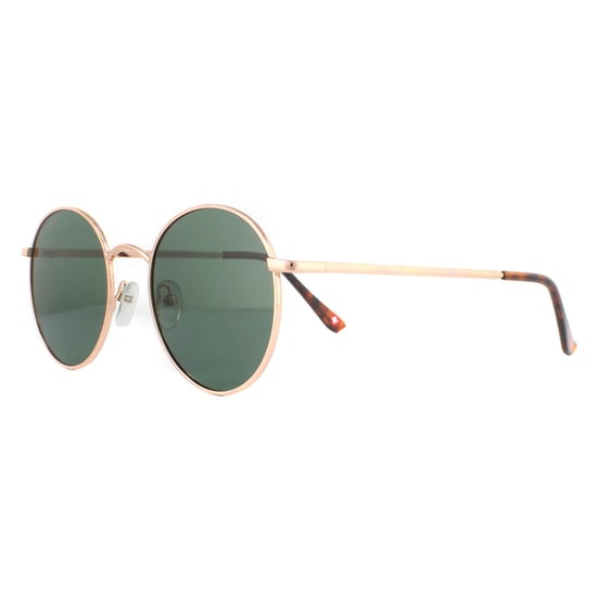 Gafas de sol polarizadas verdes G15 en rosa y oro para unisex Montana Round - Image 2