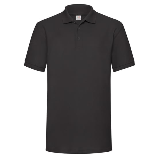 Fruit of the Loom Mens Polycotton Pique Heavy Polo Shirt (Black) - Image 1