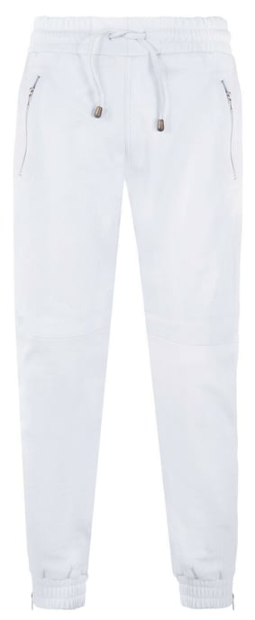 Mens Leather Jogging Bottoms-Boston