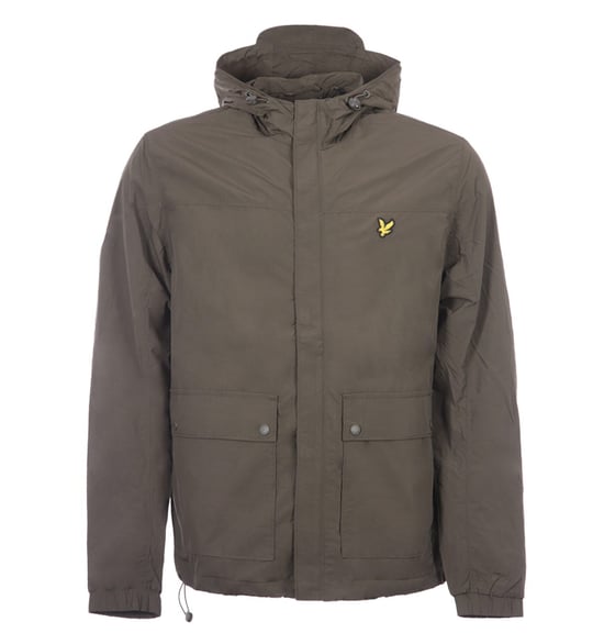 Chaqueta verde con bolsillo y capucha de Lyle & Scott - Image 1