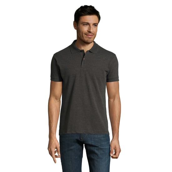 SOLS Mens Perfect Heather Polo Shirt (Charcoal Melange) - Image 1