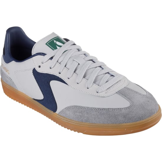 Skechers Hotshot Pyke Synthetic Men's Grey/Navy Trainers - Image 1