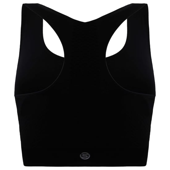 Skins DNAmic Base Womens Black Sports Bra - Image 2