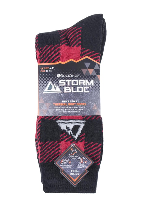 Storm Bloc - 2 Pares Calcetines Térmicos de Invierno para Hombre - SBMS037BLK - Image 2