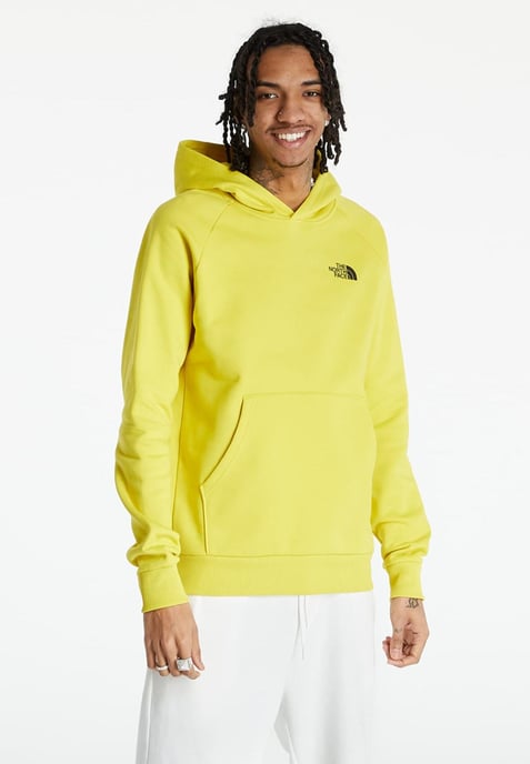 Sudadera con capucha The North Face Mens Reglan Red Box en amarillo - Image 1