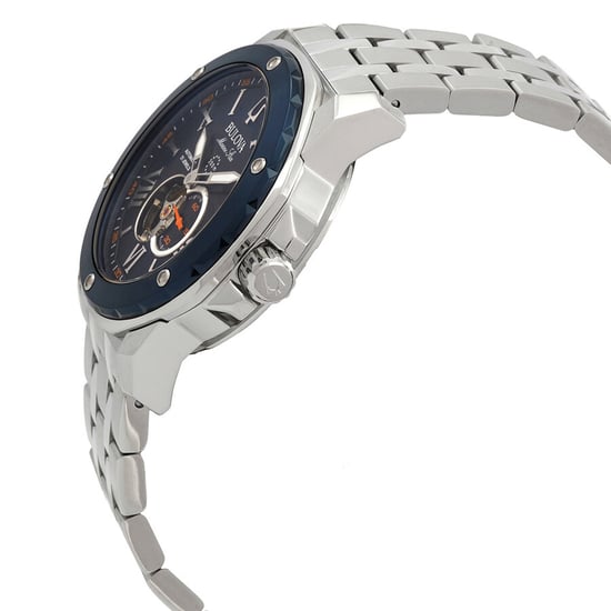 Bulova Marine Star Men's Silver Watch 98A302 - Image 3