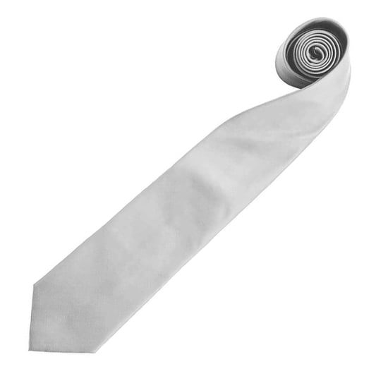 Premier Mens “Colours” Plain Fashion / Business Tie (Silver) - Image 2