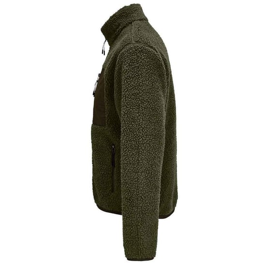 SOLS Unisex Adult Fury Sherpa Fleece Jacket (Army/Dark Army) - Image 2