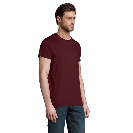 SOLS Mens Pioneer Organic Cotton T-Shirt (Burgundy) - Image 3