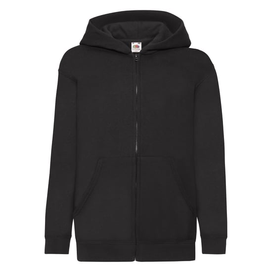 Fruit of the Loom Childrens/Kids Classic Full Zip Hoodie (Black) - Image 1