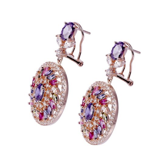 Orphelia 'Enya' Women's 925 Sterling Silver Drop Earrings - Rose ZO-7428/RG - Image 3